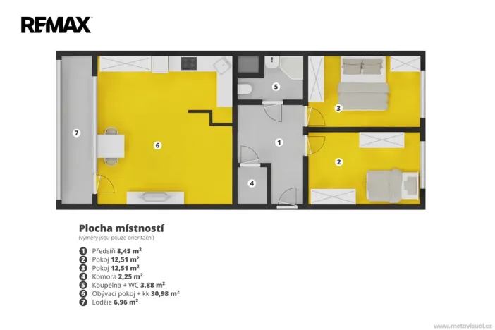 Pronájem bytu 3+kk, Praha - Čimice, Křivenická, 71 m2