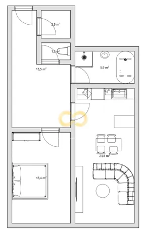 Pronájem bytu 2+kk, Písek, Alšovo nám., 66 m2