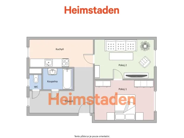 Pronájem bytu 2+1, Karviná - Nové Město, Janského, 51 m2