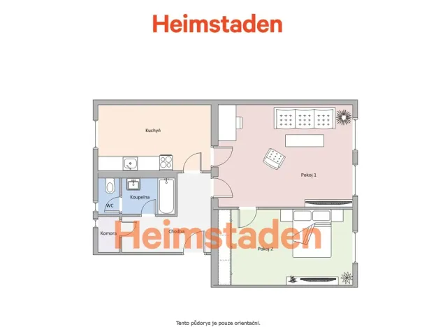 Pronájem bytu 2+1, Havířov - Šumbark, Obránců míru, 55 m2