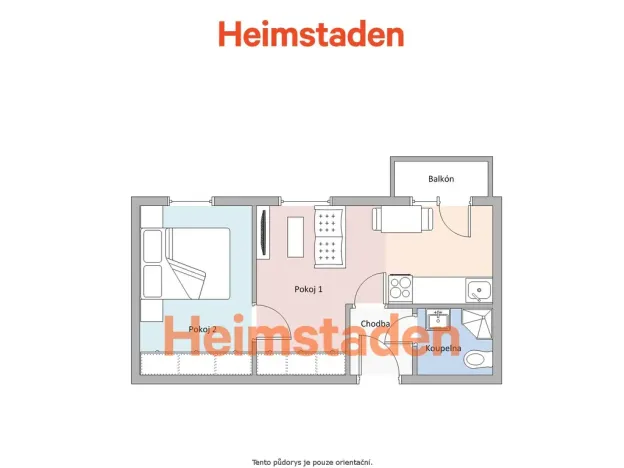 Pronájem bytu 2+kk, Havířov - Šumbark, Klimšova, 37 m2