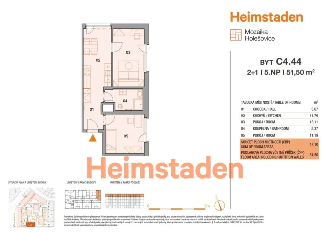 Pronájem bytu 2+1, Praha - Holešovice, Vrbenského, 48 m2