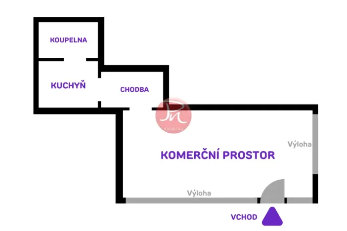 Pronájem obchodního prostoru, Vsetín, Záviše Kalandry, 53 m2