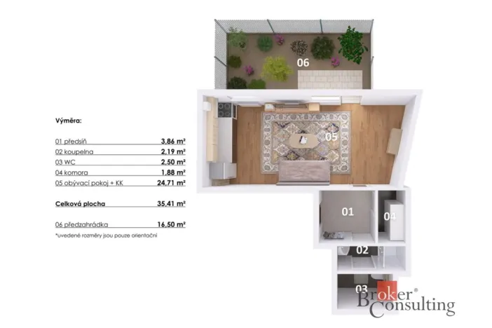 Prodej bytu 1+kk, Praha - Kamýk, Papírníkova, 35 m2