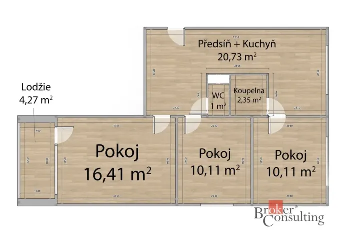 Prodej bytu 3+1, Toužim, Sídliště, 67 m2