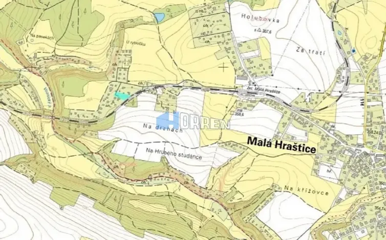 Prodej pozemku pro bydlení, Malá Hraštice, 1800 m2