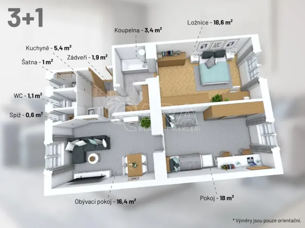Prodej bytu 3+kk, Praha - Nusle, Rostislavova, 64 m2