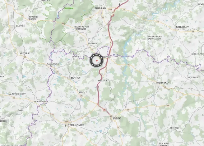 Prodej pole, Mirovice, 7681 m2