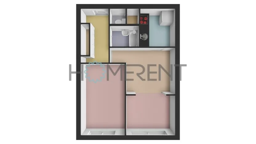 Pronájem bytu 2+kk, Praha, Generála Janouška, 43 m2