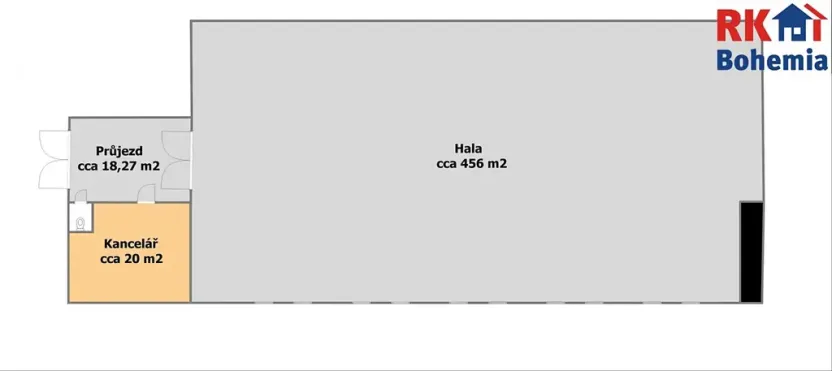 Pronájem skladu, Přistoupim, 496 m2