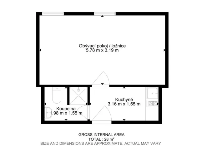 Prodej bytu 1+kk, Brno - Zábrdovice, Cejl, 26 m2