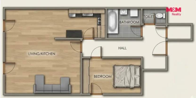 Prodej bytu 2+kk, Praha - Nusle, Lumírova, 70 m2