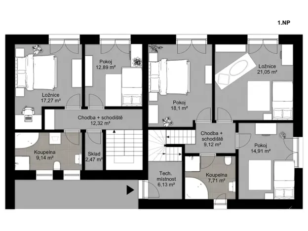 Prodej rodinného domu, Příbram, Borová, 316 m2