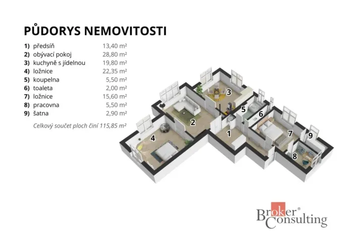 Prodej bytu 3+1, Liberec - Liberec I-Staré Město, Vítězná, 110 m2
