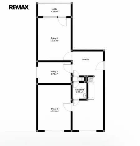 Pronájem bytu 3+1, Kadaň, Na Podlesí, 68 m2