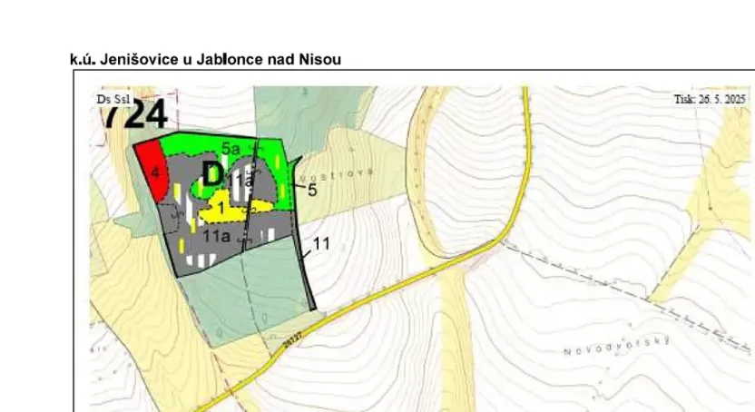 Prodej lesa, Jenišovice, 108509 m2