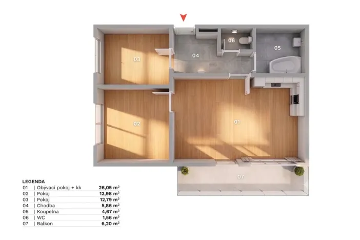 Prodej bytu 3+kk, Šestajovice, Pražská, 64 m2