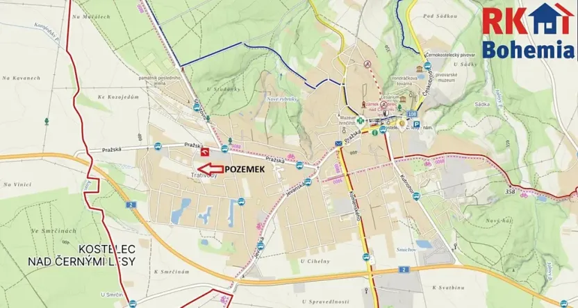 Prodej pozemku pro bydlení, Kostelec nad Černými lesy, Osadní, 953 m2