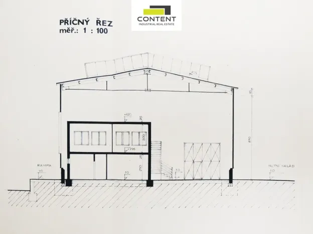 Pronájem skladu, Nýřany, Šůlova, 786 m2