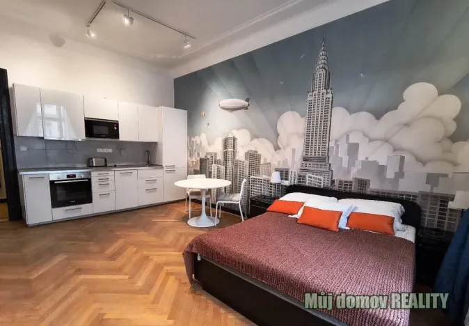 Pronájem bytu 1+kk, Praha - Nové Město, Hálkova, 31 m2