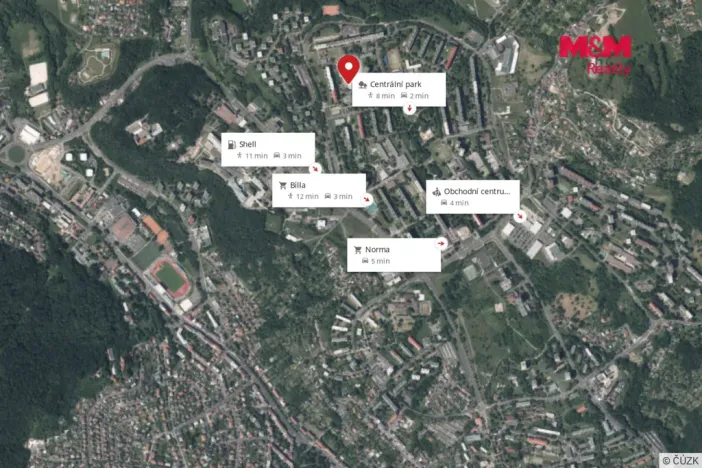 Prodej bytu 1+kk, Ústí nad Labem - Severní Terasa, Glennova, 19 m2