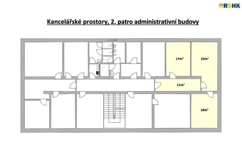 Pronájem kanceláře, Hradec Králové, Koutníkova, 69 m2