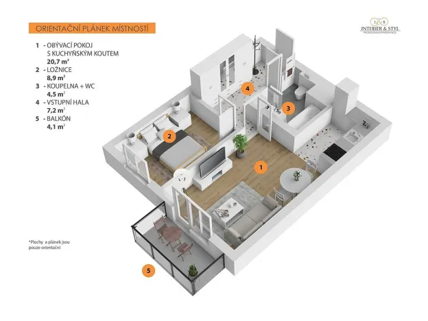 Pronájem bytu 2+kk, Praha, Arnošta Staňka, 47 m2