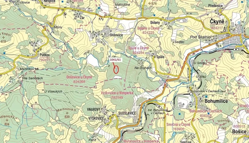 Dražba lesa, Prachatice, 2039 m2