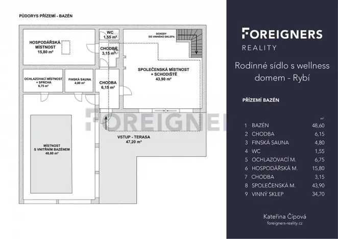 Prodej rodinného domu, Rybí, 340 m2