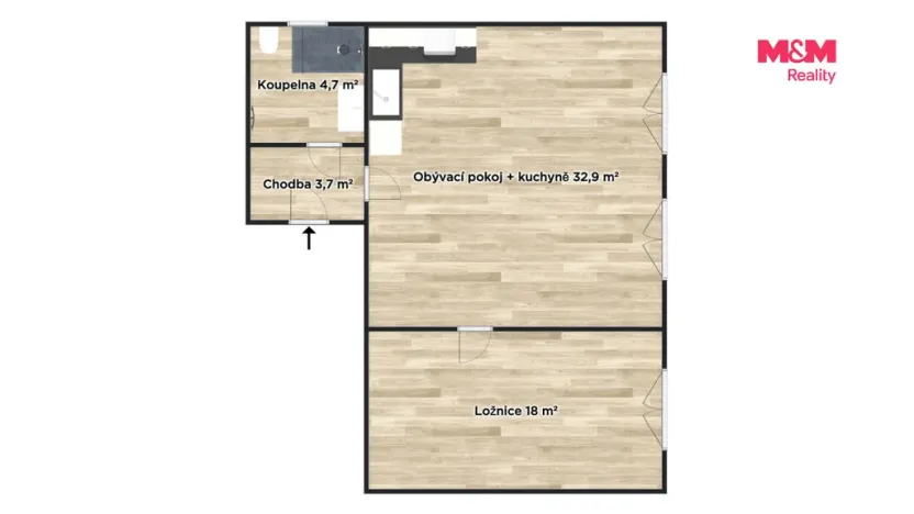 Pronájem bytu 2+kk, Nymburk, Dlouhá třída, 59 m2