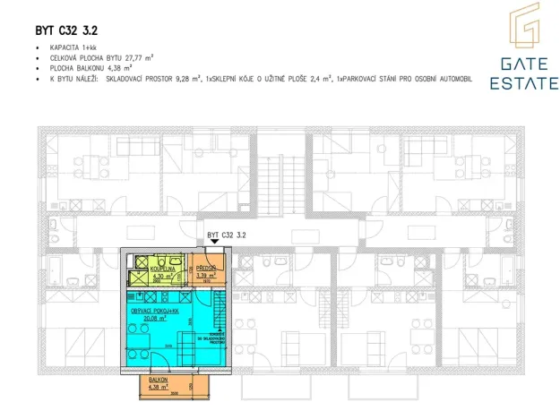 Prodej bytu 1+kk, Hranice, 28 m2
