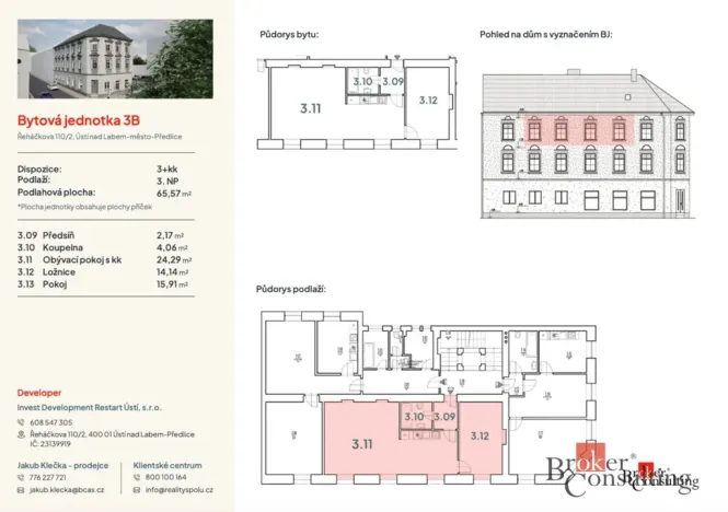 Prodej bytu 3+kk, Ústí nad Labem - Předlice, Řeháčkova, 65 m2