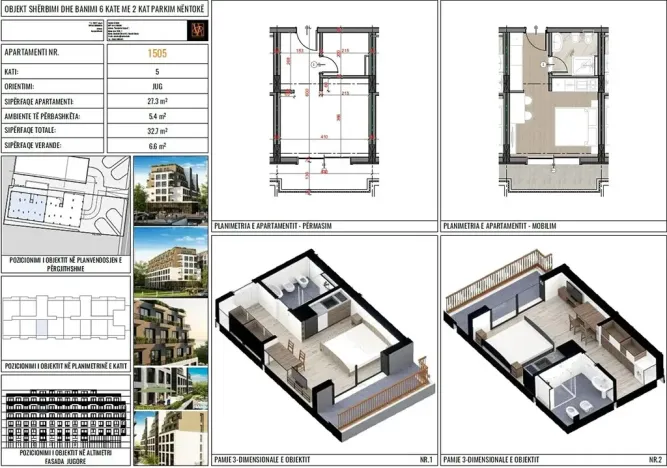 Prodej bytu 1+kk, Golem, Albánie, 32 m2