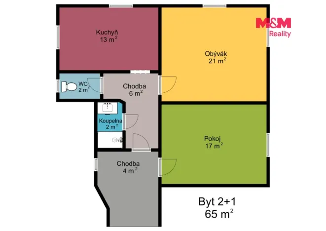 Prodej bytu 2+1, Polička - Horní Předměstí, E. Beneše, 64 m2