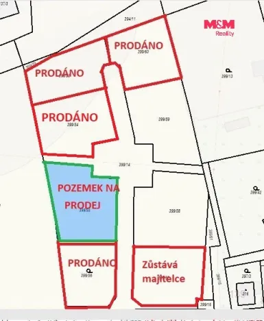 Prodej pozemku pro bydlení, Račice, 986 m2