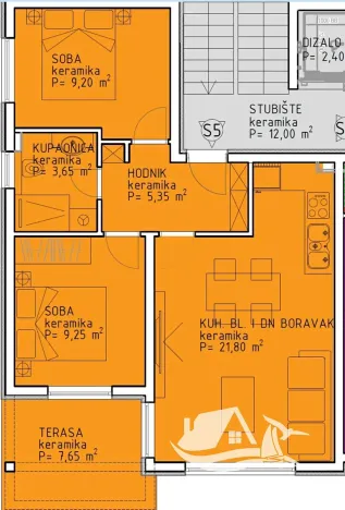 Prodej bytu 3+kk, Ražanac, Chorvatsko, 69 m2