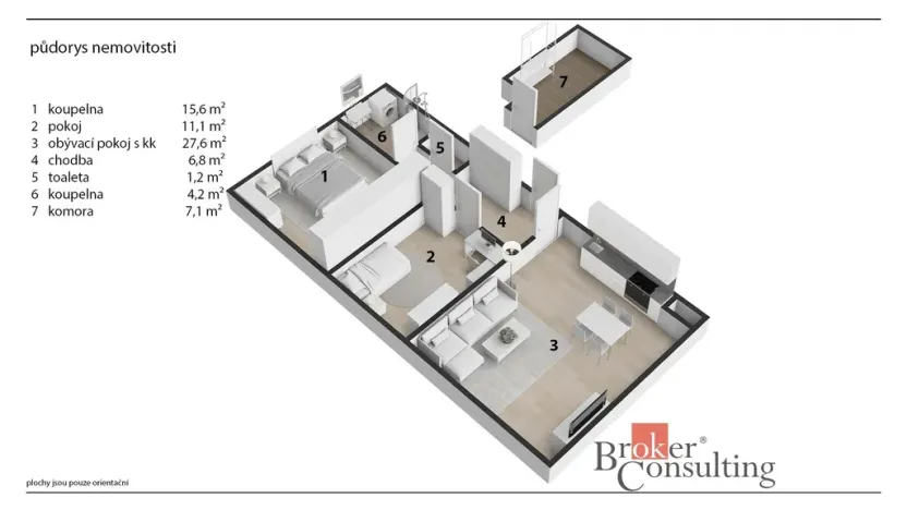 Prodej bytu 3+kk, Kladno - Kročehlavy, Generála Selnera, 69 m2
