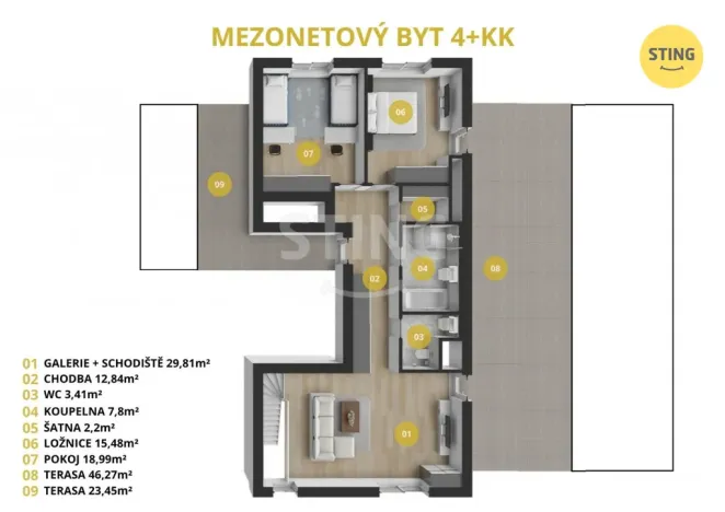 Prodej bytu 4+kk, Ostrava - Moravská Ostrava, Jantarová, 130 m2