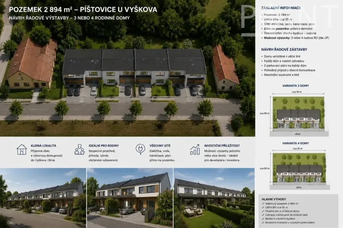 Prodej pozemku pro bydlení, Račice-Pístovice - Pístovice, 2894 m2