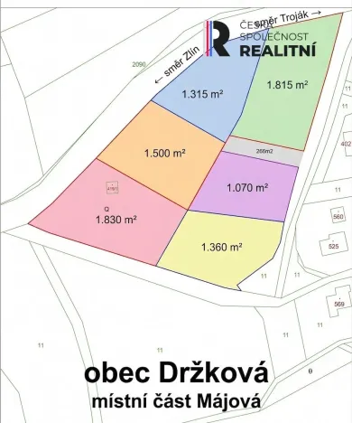 Prodej pozemku pro bydlení, Držková, 9229 m2