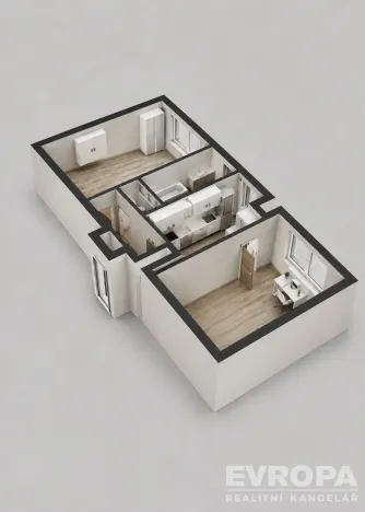 Pronájem bytu 2+1, Hradec nad Moravicí, Písecká, 52 m2