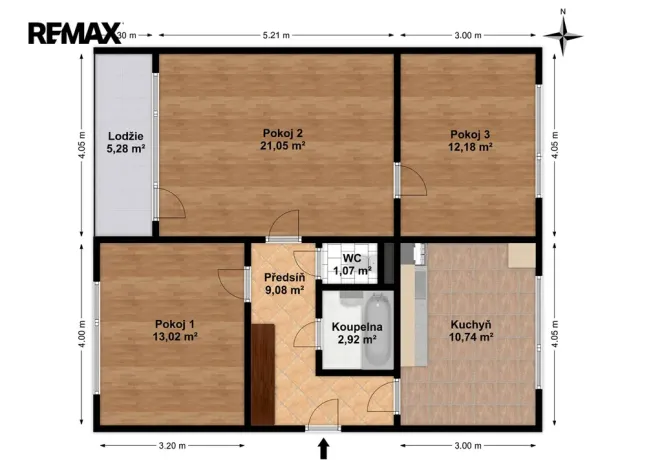 Pronájem bytu 3+1, Liberec - Liberec XXIII-Doubí, Kaplického, 70 m2