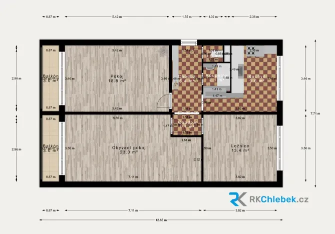 Prodej bytu 3+1, Frýdek-Místek - Místek, Frýdlantská, 84 m2