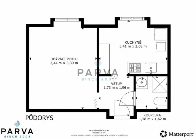 Prodej bytu 1+1, Kladno, Sevastopolská, 30 m2