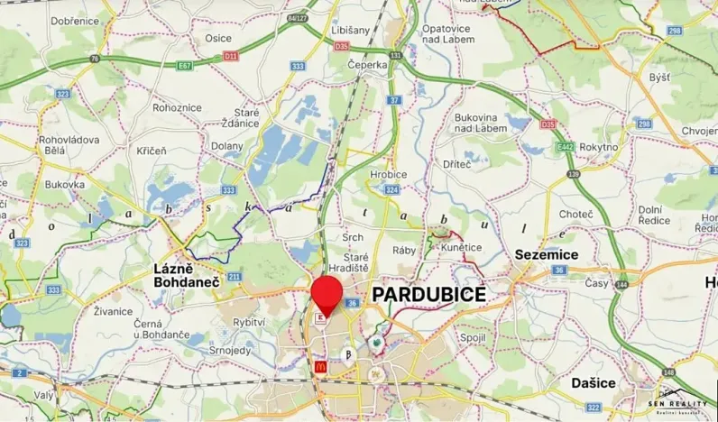 Pronájem bytu 1+kk, Pardubice, Jana Hrubého, 33 m2