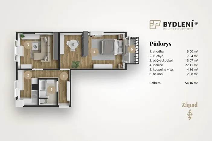 Prodej bytu 2+1, Ústí nad Labem, Kosmonautů, 56 m2