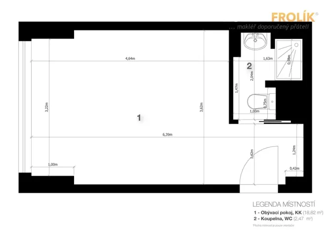Prodej bytu 1+kk, Praha - Vokovice, Evropská, 24 m2