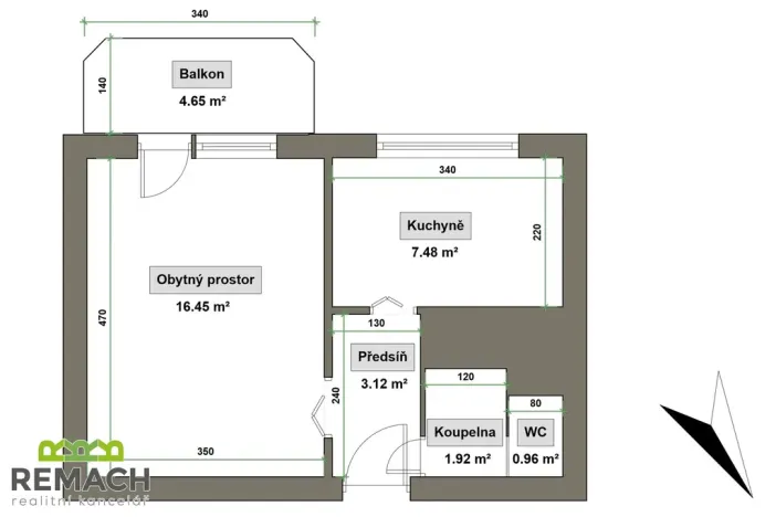 Prodej bytu 1+1, Uherské Hradiště, Štěpnická, 31 m2