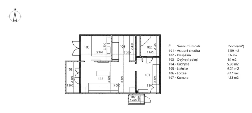 Prodej bytu 2+kk, Brno, Keřová, 42 m2