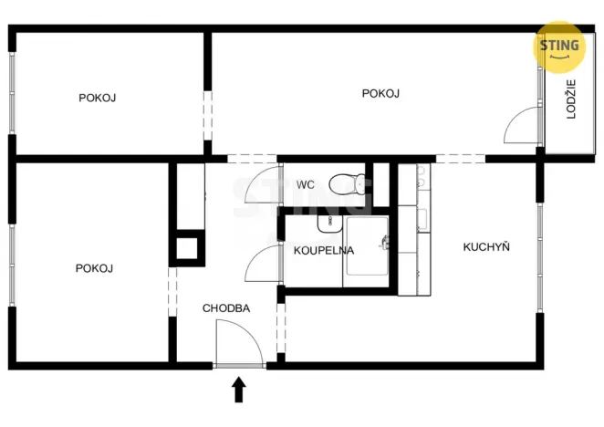 Prodej bytu 3+1, Postřelmov, 72 m2